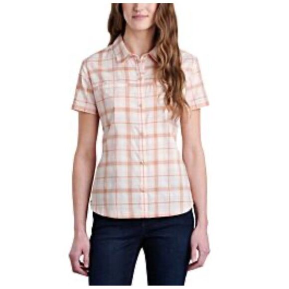 Kuhl Kamp Women Short Sleeve Plaid Shirt Size S - Picture 1 of 11